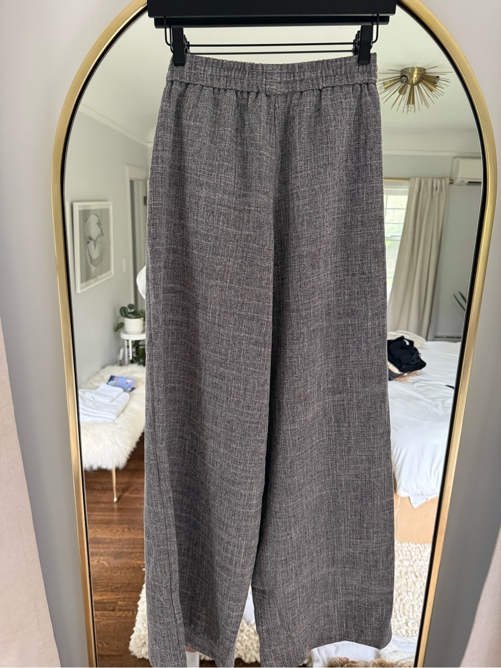 Zara Charcoal Gray Textured Pants - Picture 3 of 3